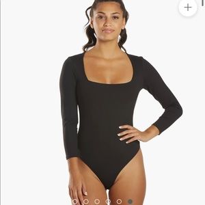 Free People Truth or Square Bodysuit- DARK BLUE